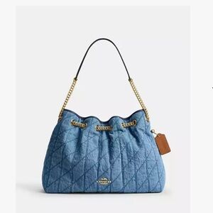 NWT- Evelyn Shoulder Bag In Regenerative Cotton With Quilting